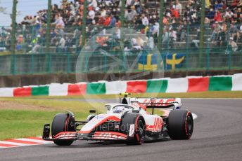 World © Octane Photographic Ltd. Formula 1 – Japanese Grand Prix - Suzuka Circuit, Japan. Saturday 8th October 2022. Qualifying. Haas F1 Team VF-22 - Mick Schumacher.
