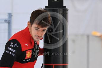 World © Octane Photographic Ltd. Formula 1 – Japanese Grand Prix - Suzuka Circuit, Japan. Saturday 8th October 2022. Paddock. Scuderia Ferrari F1-75 - Charles Leclerc.