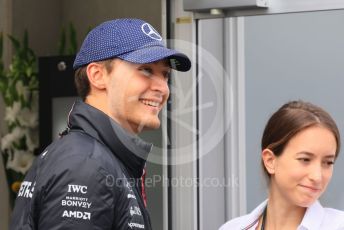 World © Octane Photographic Ltd. Formula 1 – Japanese Grand Prix - Suzuka Circuit, Japan. Saturday 8th October 2022. Paddock. Mercedes-AMG Petronas F1 Team F1 W13 - George Russell.