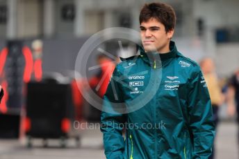 World © Octane Photographic Ltd. Formula 1 – Japanese Grand Prix - Suzuka Circuit, Japan. Sunday 9th October 2022. Paddock. Aston Martin Aramco Cognizant F1 Team AMR22 - Lance Stroll.