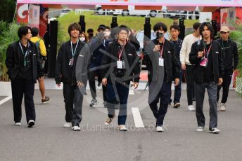 World © Octane Photographic Ltd. Formula 1 – Japanese Grand Prix - Suzuka Circuit, Japan. Sunday 9th October 2022. Paddock. Japanese J-Pop Idol group "King & Prince".