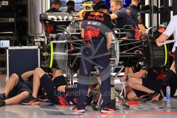 World © Octane Photographic Ltd. Formula 1 – Japanese Grand Prix - Suzuka Circuit, Japan. Sunday 9th October 2022. Pitlane. Oracle Red Bull Racing RB18 – Sergio Perez