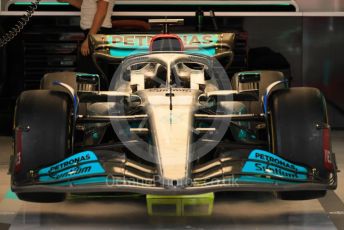 World © Octane Photographic Ltd. Formula 1 – Japanese Grand Prix - Suzuka Circuit, Japan. Sunday 9th October 2022. Pitlane. Mercedes-AMG Petronas F1 Team F1 W13 - George Russell.