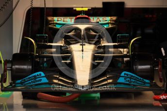 World © Octane Photographic Ltd. Formula 1 – Japanese Grand Prix - Suzuka Circuit, Japan. Sunday 9th October 2022. Pitlane. Mercedes-AMG Petronas F1 Team F1 W13 - Lewis Hamilton.