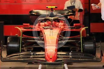 World © Octane Photographic Ltd. Formula 1 – Japanese Grand Prix - Suzuka Circuit, Japan. Sunday 9th October 2022. Pitlane. Scuderia Ferrari F1-75 - Carlos Sainz.