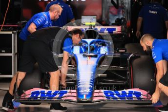 World © Octane Photographic Ltd. Formula 1 – Japanese Grand Prix - Suzuka Circuit, Japan. Sunday 9th October 2022. Pitlane. BWT Alpine F1 Team A522 - Esteban Ocon.