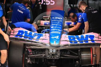 World © Octane Photographic Ltd. Formula 1 – Japanese Grand Prix - Suzuka Circuit, Japan. Sunday 9th October 2022. Pitlane. BWT Alpine F1 Team A522 - Esteban Ocon.