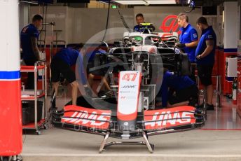 World © Octane Photographic Ltd. Formula 1 – Japanese Grand Prix - Suzuka Circuit, Japan. Sunday 9th October 2022. Pitlane. Haas F1 Team VF-22 - Mick Schumacher.