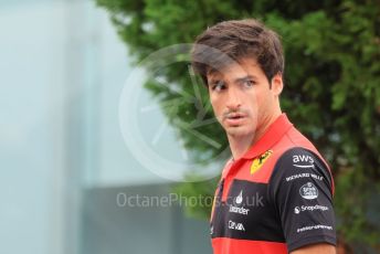 World © Octane Photographic Ltd. Formula 1 – Japanese Grand Prix - Suzuka Circuit, Japan. Thursday 6th October 2022. Arrivals. Scuderia Ferrari F1-75 - Carlos Sainz.
