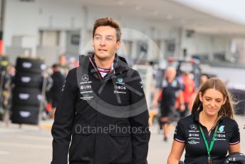 World © Octane Photographic Ltd. Formula 1 – Japanese Grand Prix - Suzuka Circuit, Japan. Thursday 6th October 2022. Paddock. Mercedes-AMG Petronas F1 Team F1 W13 - George Russell.