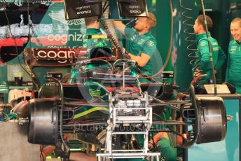 World © Octane Photographic Ltd. Formula 1 – Japanese Grand Prix - Suzuka Circuit, Japan. Thursday 6th October 2022. Pitlane. Aston Martin Aramco Cognizant F1 Team AMR22.