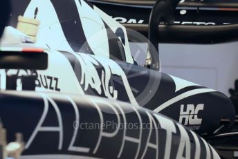 World © Octane Photographic Ltd. Formula 1 – Japanese Grand Prix - Suzuka Circuit, Japan. Thursday 6th October 2022. Pitlane. Scuderia AlphaTauri AT03 with HRC logos.