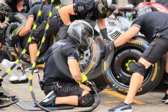 World © Octane Photographic Ltd. Formula 1 – Japanese Grand Prix - Suzuka Circuit, Japan. Thursday 6th October 2022. Pitlane. Mercedes-AMG Petronas F1 Team F1 W13 pitstop practice.