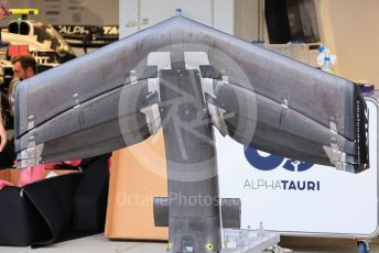 World © Octane Photographic Ltd. Formula 1 – Japanese Grand Prix - Suzuka Circuit, Japan. Thursday 6th October 2022. Pitlane. Scuderia AlphaTauri AT03 front wing.