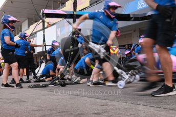 World © Octane Photographic Ltd. Formula 1 – Japanese Grand Prix - Suzuka Circuit, Japan. Thursday 6th October 2022. Pitlane. BWT Alpine F1 Team A522 pitstop practice.