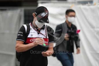 World © Octane Photographic Ltd. Formula 1 – Japanese Grand Prix - Suzuka Circuit, Japan. Thursday 6th October 2022. Arrivals. Alfa Romeo F1 Team Orlen C42 - Guanyu Zhou.