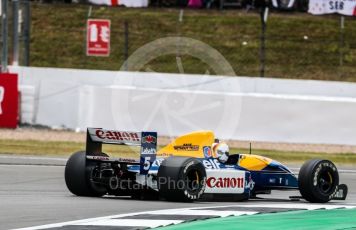 World © Octane Photographic Ltd. Formula 1 – British Grand Prix - Silverstone. Sunday 3rd July 2022. Demo laps. Sebastian Vettel drive ex-Nigel Mansell Williams FW14B on demonstration laps.
