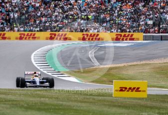 World © Octane Photographic Ltd. Formula 1 – British Grand Prix - Silverstone. Sunday 3rd July 2022. Demo laps. Sebastian Vettel drive ex-Nigel Mansell Williams FW14B on demonstration laps.
