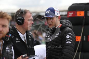 World © Octane Photographic Ltd. Formula 1 – British Grand Prix - Silverstone. Sunday 3rd July 2022. Grid. BWT Alpine F1 Team A522 - Esteban Ocon.