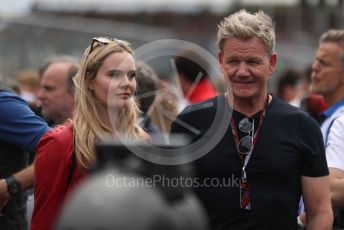 World © Octane Photographic Ltd. Formula 1 – British Grand Prix - Silverstone. Sunday 3rd July 2022. Grid. Gordon and Tilly Ramsay.