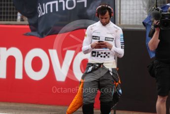 World © Octane Photographic Ltd. Formula 1 – British Grand Prix - Silverstone. Sunday 3rd July 2022. Grid. McLaren F1 Team MCL36 - Daniel Ricciardo.