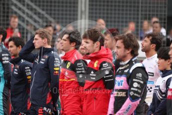World © Octane Photographic Ltd. Formula 1 – British Grand Prix - Silverstone. Sunday 3rd July 2022. Paddock. Oracle Red Bull Racing RB18 – Max Verstappen and Sergio Perez, World © Octane Photographic Ltd. Formula 1 – British Grand Prix - Silverstone. Sunday 3rd July 2022. Grid. Scuderia Ferrari F1-75 - Charles Leclerc and Carlos Sainz and BWT Alpine F1 Team A522 - Fernando Alonso.