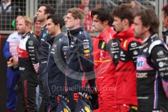 World © Octane Photographic Ltd. Formula 1 – British Grand Prix - Silverstone. Sunday 3rd July 2022. Paddock. Oracle Red Bull Racing RB18 – Max Verstappen and Sergio Perez, World © Octane Photographic Ltd. Formula 1 – British Grand Prix - Silverstone. Sunday 3rd July 2022. Grid. Scuderia Ferrari F1-75 - Charles Leclerc and Carlos Sainz and BWT Alpine F1 Team A522 - Fernando Alonso.