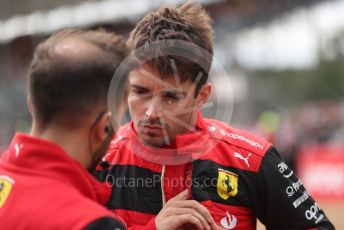 World © Octane Photographic Ltd. Formula 1 – British Grand Prix - Silverstone. Sunday 3rd July 2022. Grid. Scuderia Ferrari F1-75 - Charles Leclerc.