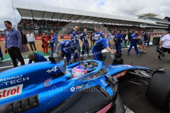 World © Octane Photographic Ltd. Formula 1 – British Grand Prix - Silverstone. Sunday 3rd July 2022. Grid. BWT Alpine F1 Team A522 - Fernando Alonso.