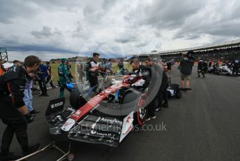 World © Octane Photographic Ltd. Formula 1 – British Grand Prix - Silverstone. Sunday 3rd July 2022. Grid. Alfa Romeo F1 Team Orlen C42 - Guanyu Zhou.