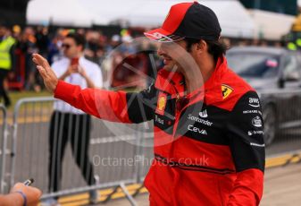 World © Octane Photographic Ltd. Formula 1 – British Grand Prix - Silverstone. Friday 1st July 2022. Paddock. Scuderia Ferrari F1-75 - Carlos Sainz.