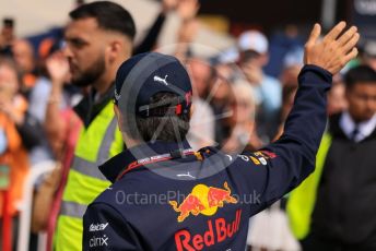 World © Octane Photographic Ltd. Formula 1 – British Grand Prix - Silverstone. Friday 1st July 2022. Paddock. Oracle Red Bull Racing RB18 – Sergio Perez.