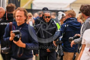 World © Octane Photographic Ltd. Formula 1 – British Grand Prix - Silverstone. Friday 1st July 2022. Paddock. Mercedes-AMG Petronas F1 Team F1 W13 - Lewis Hamilton.