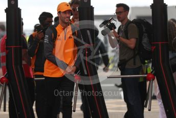 World © Octane Photographic Ltd. Formula 1 – British Grand Prix - Silverstone. Friday 1st July 2022. Paddock. McLaren F1 Team MCL36 - Daniel Ricciardo.