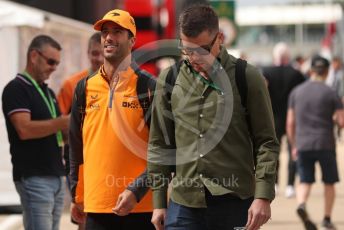 World © Octane Photographic Ltd. Formula 1 – British Grand Prix - Silverstone. Friday 1st July 2022. Paddock. McLaren F1 Team MCL36 - Daniel Ricciardo.