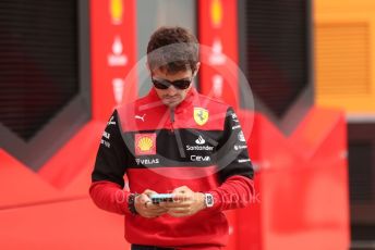 World © Octane Photographic Ltd. Formula 1 – British Grand Prix - Silverstone. Friday 1st July 2022. Paddock. Scuderia Ferrari F1-75 - Charles Leclerc.