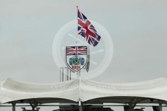 World © Octane Photographic Ltd. Formula 1 – British Grand Prix - Silverstone. Friday 1st July 2022. Practice 1. BRDC sign and Union Flag.