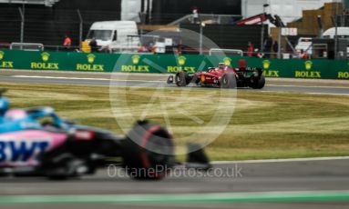 World © Octane Photographic Ltd. Formula 1 – British Grand Prix - Silverstone. Saturday 2nd July 2022. Practice 3. Scuderia Ferrari F1-75 - Carlos Sainz and BWT Alpine F1 Team A522 - Fernando Alonso.