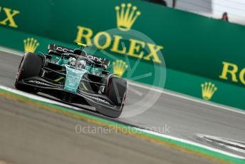 World © Octane Photographic Ltd. Formula 1 – British Grand Prix - Silverstone. Saturday 2nd July 2022. Practice 3. Aston Martin Aramco Cognizant F1 Team AMR22 - Sebastian Vettel.