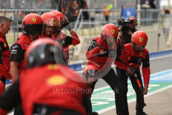 World © Octane Photographic Ltd. Formula 1 – British Grand Prix - Silverstone. Saturday 2nd July 2022. Practice 3. Scuderia Ferrari Pit Crew