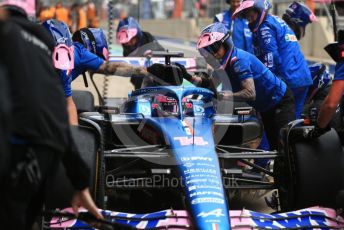 World © Octane Photographic Ltd. Formula 1 – British Grand Prix - Silverstone. Saturday 2nd July 2022. Practice 3. BWT Alpine F1 Team A522 - Fernando Alonso.