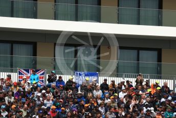 World © Octane Photographic Ltd. Formula 1 – British Grand Prix - Silverstone. Saturday 2nd July 2022. Practice 3. Mercedes-AMG Petronas F1 Team F1 W13 - Lewis Hamilton fans