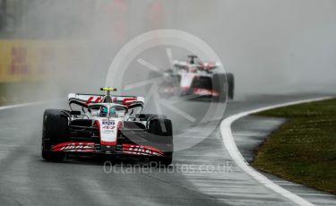 World © Octane Photographic Ltd. Formula 1 – British Grand Prix - Silverstone. Saturday 2nd July 2022. Qualifying. Haas F1 Team VF-22 - Mick Schumacher and Kevin Magnussen