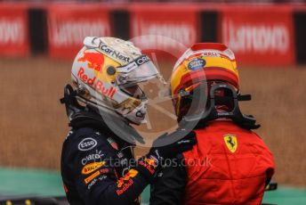World © Octane Photographic Ltd. Formula 1 – British Grand Prix - Silverstone. Saturday 2nd July 2022. Qualifying. Scuderia Ferrari F1-75 - Carlos Sainz and Oracle Red Bull Racing RB18 – Max Verstappen.,