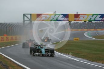 World © Octane Photographic Ltd. Formula 1 – British Grand Prix - Silverstone. Saturday 2nd July 2022. Qualifying. Aston Martin Aramco Cognizant F1 Team AMR22 - Sebastian Vettel and Scuderia Ferrari F1-75 - Charles Leclerc