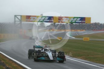 World © Octane Photographic Ltd. Formula 1 – British Grand Prix - Silverstone. Saturday 2nd July 2022. Qualifying. Mercedes-AMG Petronas F1 Team F1 W13 - George Russell and Lewis Hamilton.