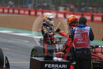 World © Octane Photographic Ltd. Formula 1 – British Grand Prix - Silverstone. Saturday 2nd July 2022. Qualifying. Scuderia Ferrari F1-75 - Carlos Sainz and Oracle Red Bull Racing RB18 – Max Verstappen.,