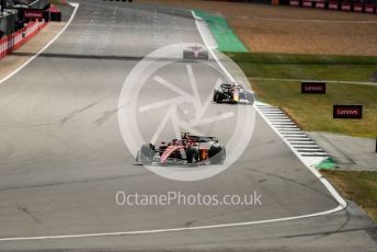 World © Octane Photographic Ltd. Formula 1 – British Grand Prix - Silverstone. Sunday 3rd July 2022. Race. Scuderia Ferrari F1-75 - Carlos Sainz and Oracle Red Bull Racing RB18 – Max Verstappen.