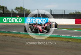 World © Octane Photographic Ltd. Formula 1 – British Grand Prix - Silverstone. Sunday 3rd July 2022. Race. Scuderia Ferrari F1-75 - Carlos Sainz and Charles Leclerc.