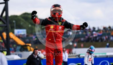 World © Octane Photographic Ltd. Formula 1 – British Grand Prix - Silverstone. Sunday 3rd July 2022. Parc Ferme. Scuderia Ferrari F1-75 - Carlos Sainz 1st ever F1 win!